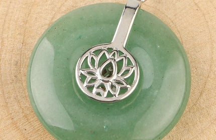 Natural Crystal Lotus Pendant Crystal Necklace