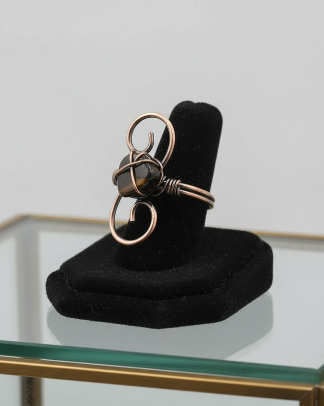 Copper Stone Crystal S-Ring
