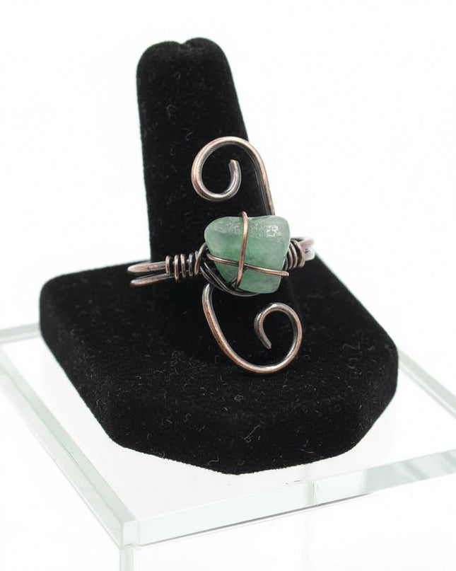 Copper Stone Crystal S-Ring