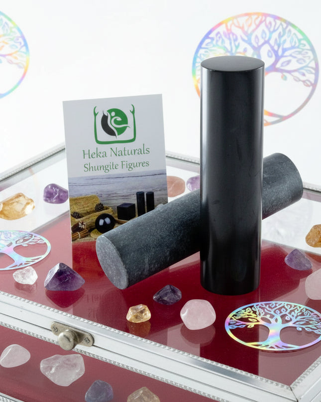 Heka Naturals Shungite & Soapstone Harmonizer Set - Natural Healing Crystals