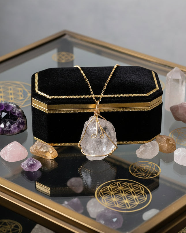 Natural Gemstone Necklace: Chakra Stone Pendant Energy Healing Crystal