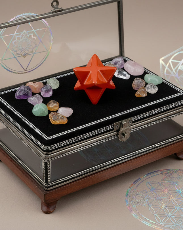 Red Jasper Merkaba Crystal 1" - Natural Healing Stone