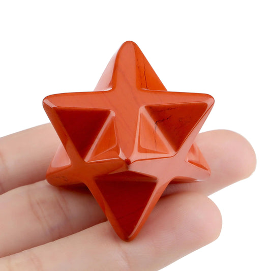 Red Jasper Merkaba Crystal 1" - Natural Healing Stone