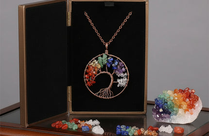 Chakra Balance Tree Pendant Necklace