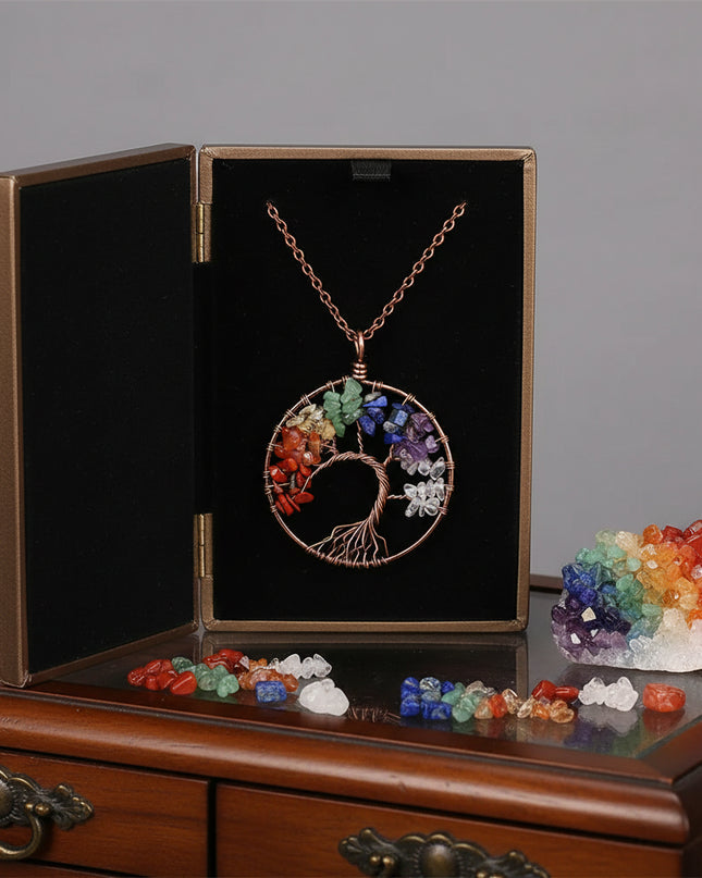Chakra Balance Tree Pendant Necklace