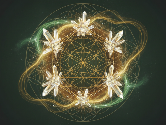 Metatron's Cube with Crystalline Structures