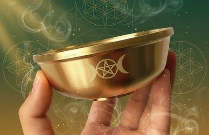 Pure Copper Altar Bowl - hand held view