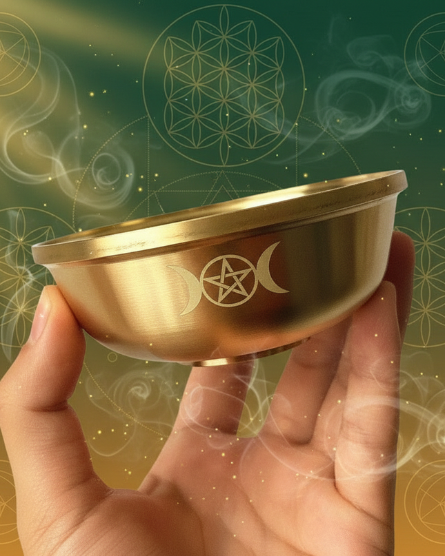 Pure Copper Altar Bowl - hand held view