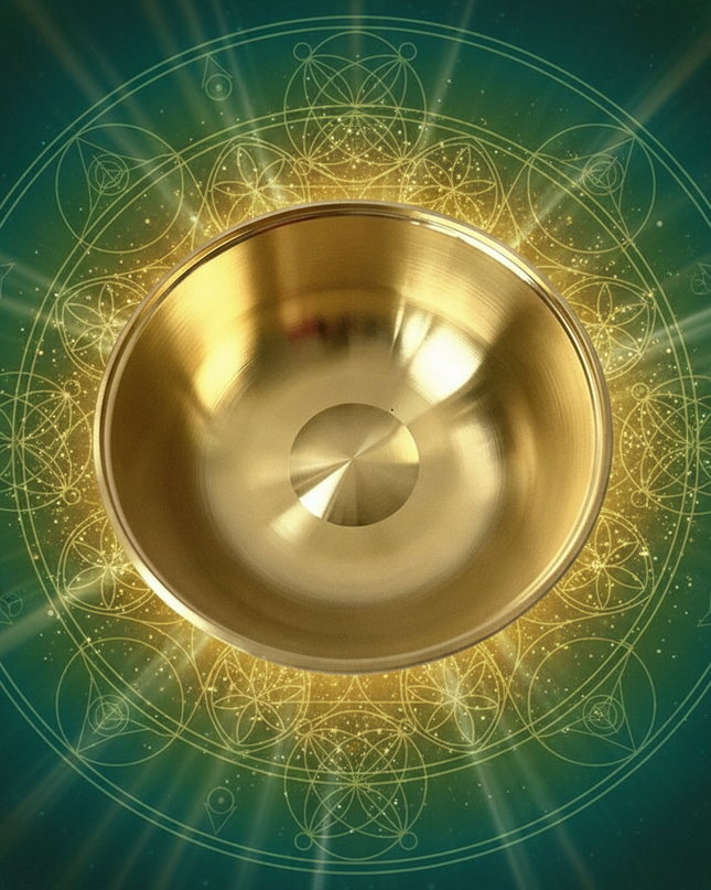 Pure Copper Altar Bowl - interior view