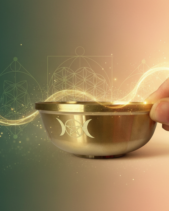 Pure Copper Altar Bowl - side profile view