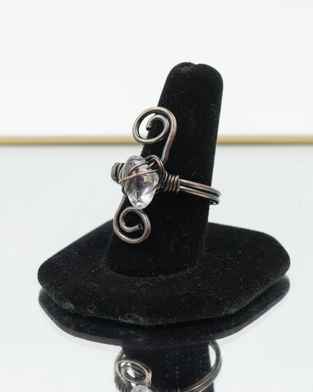 Copper Stone Crystal S-Ring