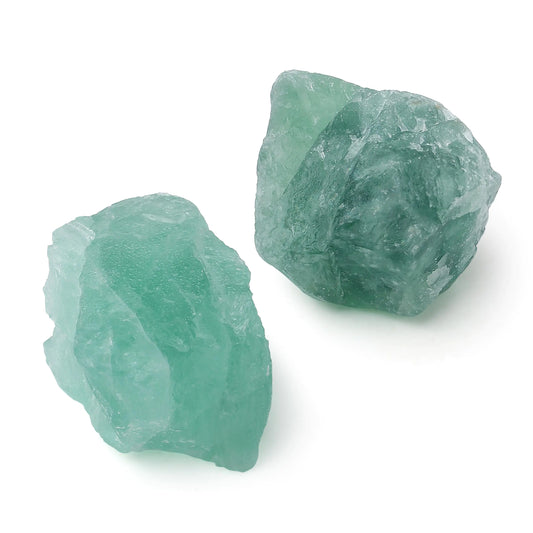 2PCS Green Fluorite 1.8-2.2 Natural Rough Crystal Stones