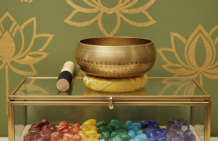 Copper Singing Bowl - Meditation Sound Healing with Striker & Cushion